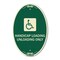 Signmission Handicap Loading Unloading Only With Handica, 12 In X 18 In Architectural, Heavy Gauge Aluminum A-OV-G-1218-23922 - alternate 1