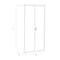 Hirsh Storage Cabinet, 72 in H, 36 in W, 24 in D, Recessed Twist, Keyed, Light Gray, 4 Shelves 22009 - alternate 14