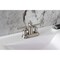Kingston Brass Double-Handle 4" Centerset Bathroom Faucet with Pop-Up Drain, Brushed Nickel FB7628CML - alternate 4