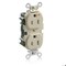 Leviton Straight Blade Receptacle, 5-15R, 15 A, 125V AC, Flush Mount, Isolated Ground M5262-IGI - alternate 1