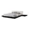 Homeroots Black and White Wood And Faux Leather King Bed Frame With Attached Nightstands 486265 - alternate 6