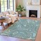 Homeroots 10' X 14' Sky Blue And Gray Geometric Washable Indoor Outdoor Area Rug 631406 - alternate 9