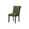 Monarch Specialties Dining Chair, 38'' Height, Upholstered, Green Fabric, Walnut Wood Legs, Modern, 2PK I 1219 - alternate 2