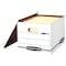 Bankers Box Stor/File 450 lb White Storage Box 10 in. H X 12 in. W X 15 in. D Stackable 57036-04 - alternate 1