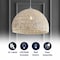 Jonathan Y Campana 20" 1-Light Bohemian Modern Woven Rope/Iron LED Pendant, Cream JYL6504A - alternate 15