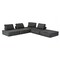 Homeroots Modern Charcoal Gray Floor Pillow Modular Sectional Sofa 473574 - alternate 6