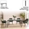 Leisuremod Rectangular 55.11 in W, 28.7 in L, Stone/Aluminum, Light Grey ATBL-55IGR-S - alternate 14