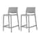 Homeroots Set of Four 26" Gray Heavy Duty Plastic Low Back Outdoor Counter Height Bar Chairs 565368 - alternate 7