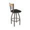 Holland Bar Stool Co Eleanor 30in Swivel Bar Stool with Bronze Finish, Medium Back and Canter Espresso Seat 880 - alternate 1
