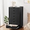 Simple Deluxe 7 Drawer Chest, Home Office File Cabinets Wooden, Dressers Storage Cabinet, Small Drawers Wood Orga 3A88CHEST7C01BLK - alternate 8