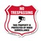 Signmission No Trespassing Shield Sign This Property, 6 inch X 6 inch, Plastic Sign, 2PK SHI-P-2PACK-6-424 - alternate 1