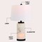 Jonathan Y Eliza 25.5" Contemporary Modern Alabaster Column LED Table Lamp with Nightlight Base, White/Black JYL6203B - alternate 9
