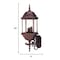 Homeroots Three Light Brown Domed Textured Glass Lantern Wall Light 399205 - alternate 5