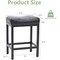 Simple Deluxe Bar Stools Set of 2, PU Leather Counter Height Bar Stools, Set of 2 Kitchen Stools with Saddle Seat 3A88CHAIR6100BLK02 - alternate 7