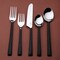 Homeroots Matte Black Stainless Steel Five Piece Hand Forged Place Setting 568257 - alternate 7