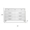 Homeroots 59" White Solid Wood Mirrored Nine Drawer 384055 - alternate 6