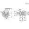 Elesa 449571 Castors steel bracket Vulcanised rubber coating plate bracketke 449571 - alternate 2