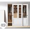 Sartodoors Sliding Closet Bypass Doors, Lucia 1533 White Silk with Clear Glass, Sturdy Rails Moldings Trims H LUCIA1533DBD-WS-5684 - alternate 5