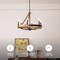 Vidalite Savannah 6-Light Rustic Farmhouse Style Chandelier, Natural Brown & Black Pendant Chandelier Light CE1013045 - alternate 9