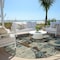Homeroots 8' Beige Brown And Copper Round Geometric Washable Indoor Outdoor Area Rug 589370 - alternate 7