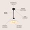 Jonathan Y Jasper 12.25" 1-Light Farmhouse Industrial Indoor/Outdoor Iron LED Pendant, White JYL7611A - alternate 9