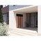 Vdomdoors Front Exterior Prehung Aluminum Double Doors Ronex1033 Teak Top Transom Mirrored Clear Glass Entry RONEX1033DEXD-OAK-W72xH96+12-LH-I - alternate 3