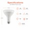 Euri Lighting BR30 LED Flood Bulb, 9W, 810 lm, 65W Eq., 5000K, E26, Dimmable, CEC/JA8, UL EB30-9W5050cec - alternate 6