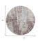 Homeroots 8' Plum And Ivory Round Abstract Washable Indoor Outdoor Area Rug 643621 - alternate 7