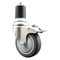 Service Caster 4 Inch 316SS Thermoplastic Rubber Swivel 1-7/8 Inch Stem Caster Lock Brake SCC SCC-SS316TTLEX20S414-TPRB-178 - alternate 1