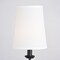 Vaxcel Camden 1 Light Matte Black Wall Sconce Fixture White Linen Fabric Shade, LED Compatible W0447 - alternate 10