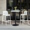 Homeroots Set of Four 30" White Heavy Duty Plastic Low Back Outdoor Bar Height Chairs 565354 - alternate 7