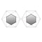 Uniquewise Set of 2 Decorative 20-Inch Star Shaped Black Metal Frame Modern Wall Mounted Geometric Mirror - QI004582.2 - alternate 1