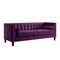 Homeroots 83" Purple Velvet Wood Sofa With Toss Pillows 543954 - alternate 9