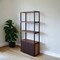 Homeroots Brown And Black Metal Three Tier Bookcase with Two Doors 486292 - alternate 5