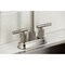 Kingston Brass Double-Handle 4" Centerset Bar Faucet with Knurled Handle, Brushed Nickel KB5498KNL - alternate 6