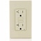 Leviton GFCI Receptacle, 20A, 125Vac, 5-20R, Almond GFTR2-T - alternate 1