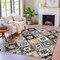 Homeroots 3' X 5' Black Wheat And Gray Southwestern Washable Indoor Outdoor Area Rug 632251 - alternate 7