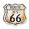 Signmission Route Us 66 Rustic, 12 inch X 12 inch, Vinyl Decal, 2PK SHI-D-2PACK-12-485 - alternate 1