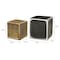 Homeroots Set of Two Black Silver And Antiqued Brass Aluminum Square Block End Tables 576789 - alternate 9