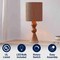 Jonathan Y Orbic Taper 23.5" Rustic Cottage Resin/Metal LED Table Lamp with Paper Rope Shade, Brown Wood Finish JYL9202A - alternate 9