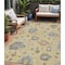 Homeroots 5' X 8' Gold Brown And Blue Floral Washable Indoor Outdoor Area Rug 606153 - alternate 1