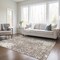 Homeroots 3' X 5' Taupe And Ivory Abstract Washable Indoor Outdoor Area Rug 612965 - alternate 8