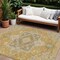 Homeroots 8' X 10' Gold Beige And Blue Oriental Washable Indoor Outdoor Area Rug 600159 - alternate 1