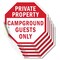 Signmission Private Property Campground Guests, 4 inch X 4 inch, Vinyl Decal, 5PK OC-D-5PACK-4-31 - alternate 1