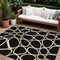 Homeroots 10' X 14' Black Ivory And Beige Abstract Washable Indoor Outdoor Area Rug 600521 - alternate 1