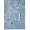 Homeroots 8' X 10' Denim Blue And Ivory Abstract Washable Indoor Outdoor Area Rug 596857 - alternate 8