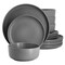 Soho Lounge Bryant Park 12 Piece Reactive Stoneware Dinnerware Set in Gray 750123477M - alternate 1
