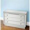 Homeroots 42" Clear Glass Three Drawer Dresser 389733 - alternate 4