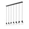 Z-Lite Aimie 7-Light Linear Chandelier, 6 in W, Matte Black 828P6-7L-MB - alternate 8