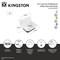 Kingston Brass 22" Cast Iron Single Bowl Wall Mount Utility Sink with Drain, White/Polished Chrome KGCLWS221871 - alternate 2